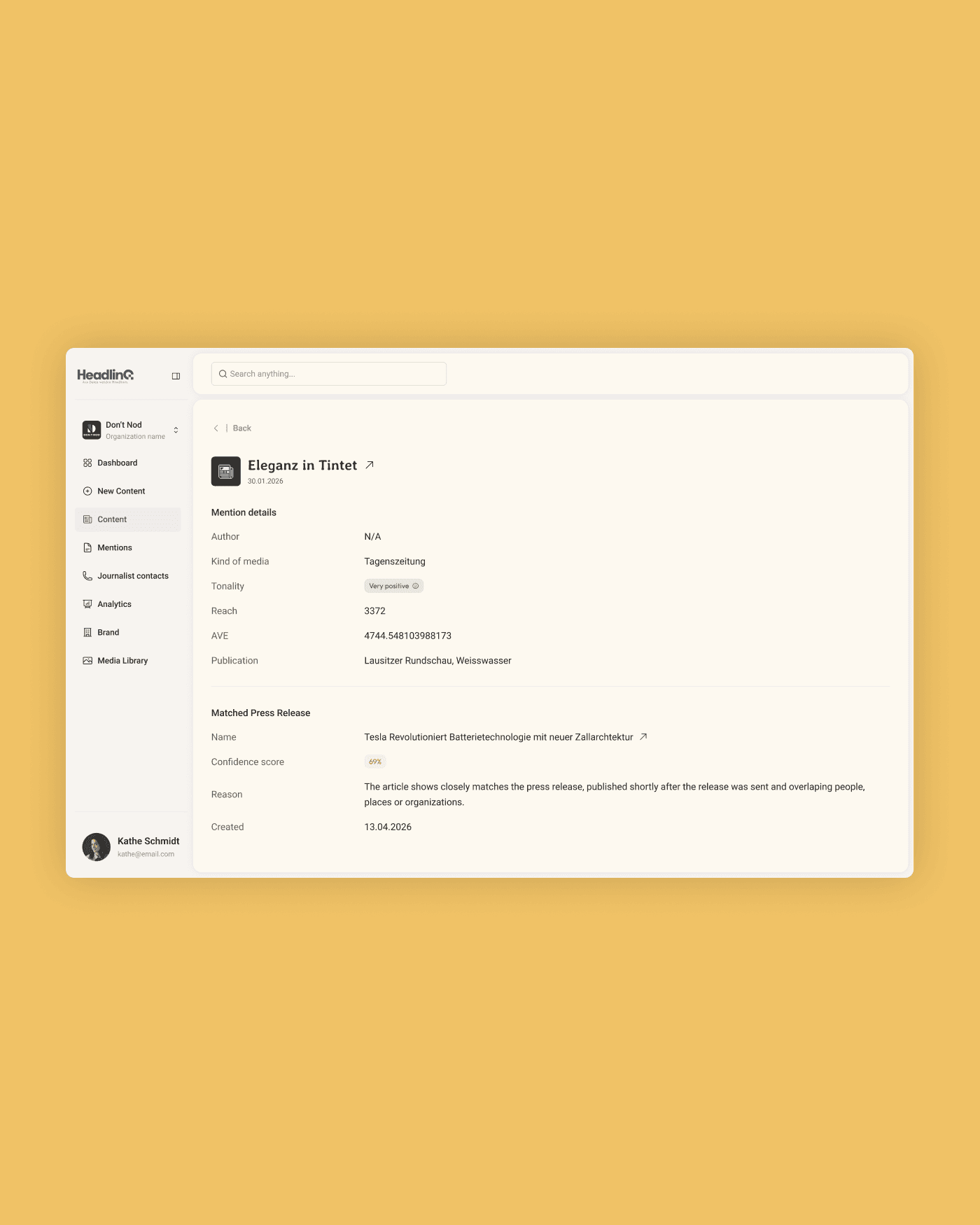 Every PR tool in one platform – powered by a self-updating journalist database