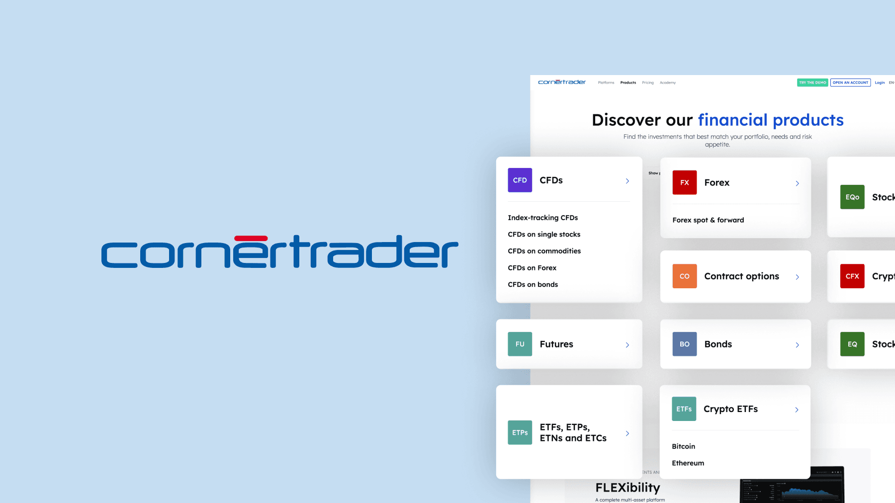 Schlanker und übersichtlicher denn je: Die neue Website von Cornèrtrader